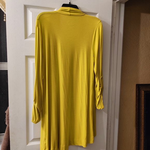 𝅺I.N.C International Concepts Yellow Open Cardigan XL Pre Owned - Picture 6 of 6